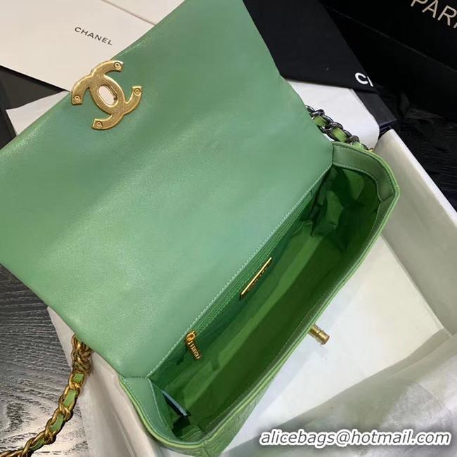 Best Cheap CHANEL 19 Flap Bag Crocodile Leather AS1160 green