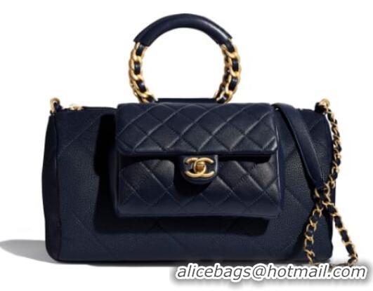 Free Shipping Discount CHANEL Bowling Bag AS1359 Navy