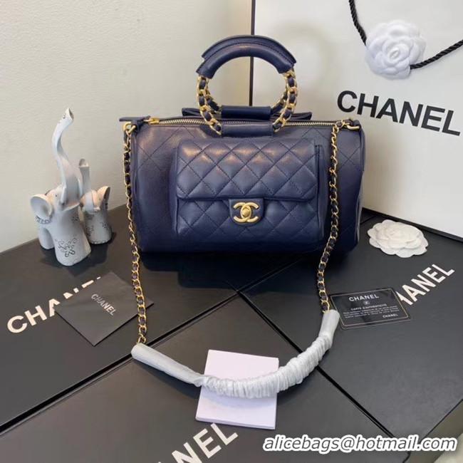 Free Shipping Discount CHANEL Bowling Bag AS1359 Navy