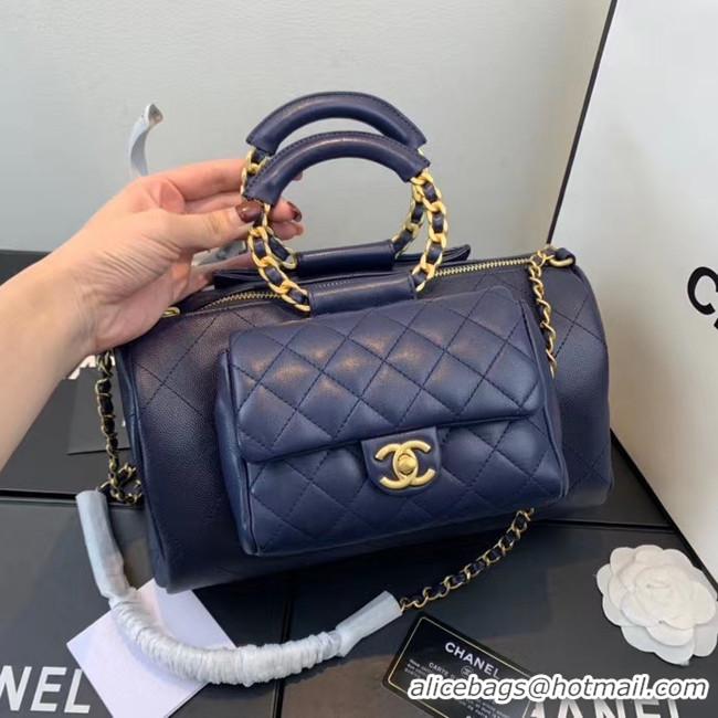 Free Shipping Discount CHANEL Bowling Bag AS1359 Navy