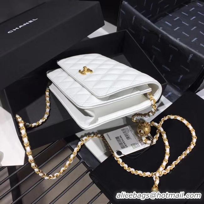 Buy Discount Chanel Original Small classic Sheepskin flap bag AS33814 white