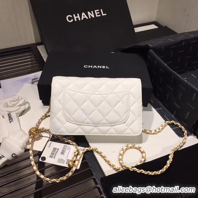 Buy Discount Chanel Original Small classic Sheepskin flap bag AS33814 white