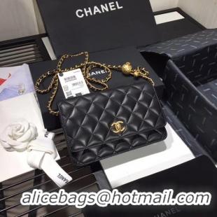 Top Quality Chanel Original Small classic Sheepskin flap bag AS33814 black