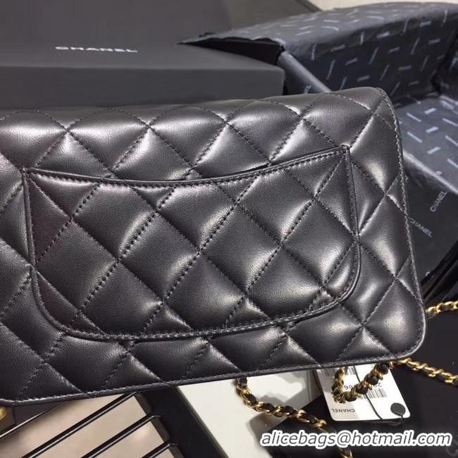 Top Quality Chanel Original Small classic Sheepskin flap bag AS33814 black