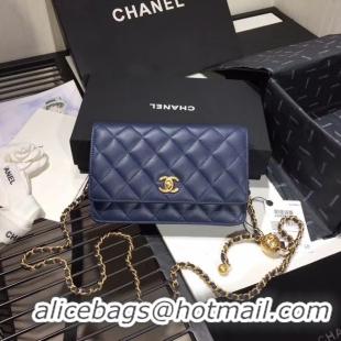 New Product Chanel Original Small classic Sheepskin flap bag AS33814 blue