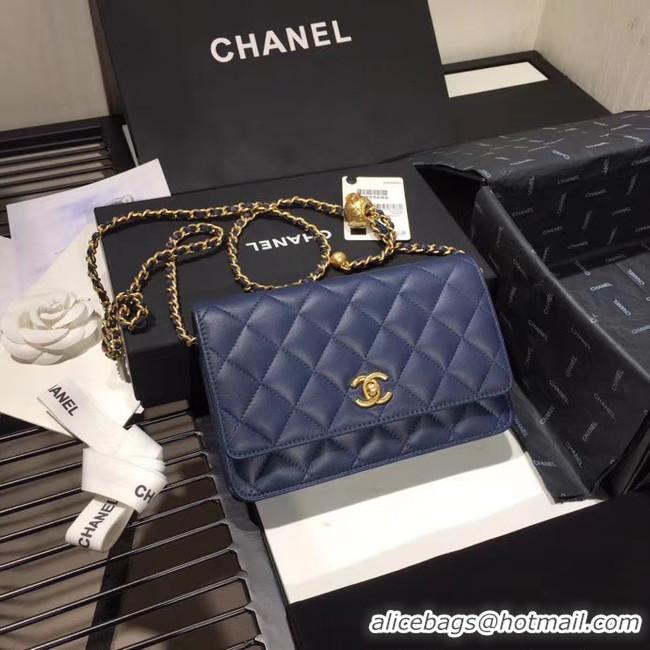 New Product Chanel Original Small classic Sheepskin flap bag AS33814 blue