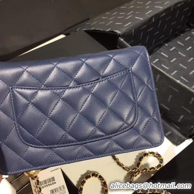 New Product Chanel Original Small classic Sheepskin flap bag AS33814 blue