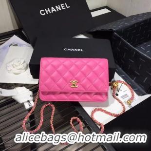 Luxury Classic Chanel Original Small classic Sheepskin flap bag AS33814 rose