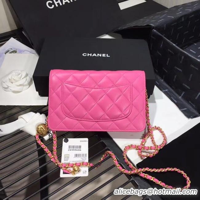 Luxury Classic Chanel Original Small classic Sheepskin flap bag AS33814 rose