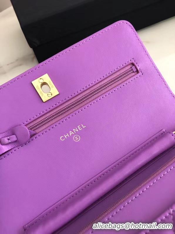 Discount Chanel Original Small classic Sheepskin flap bag AS33814 Lavender