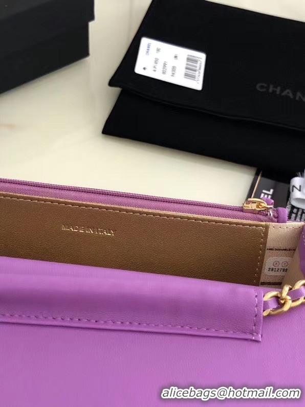 Discount Chanel Original Small classic Sheepskin flap bag AS33814 Lavender