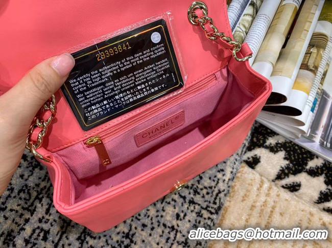 High Quality Cheap Chanel Lambskin flap bag AS1514 pink