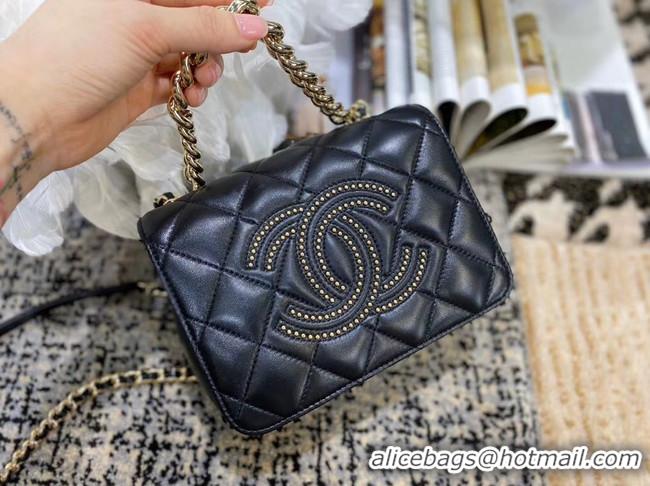 AAAAA Wholesale Chanel Lambskin flap bag AS1514 black