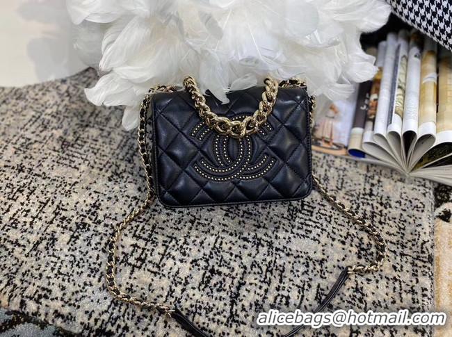 AAAAA Wholesale Chanel Lambskin flap bag AS1514 black