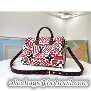 Good Quality Louis Vuitton Monogram Canvas SPEEDY BANDOULIERE 30 M44572 red