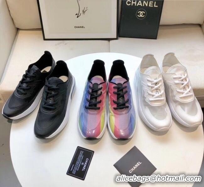 Traditional Discount Chanel Calfskin & Mesh Sneaker G52105 White 2020