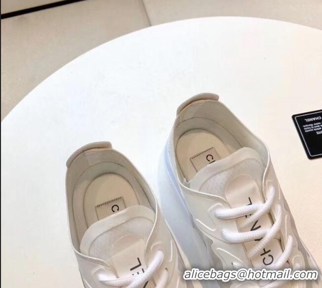 Traditional Discount Chanel Calfskin & Mesh Sneaker G52105 White 2020