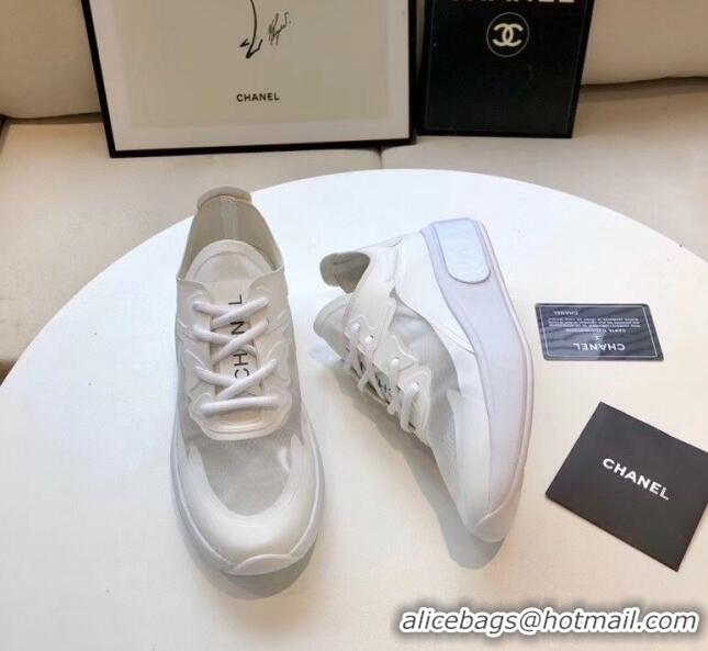 Traditional Discount Chanel Calfskin & Mesh Sneaker G52105 White 2020