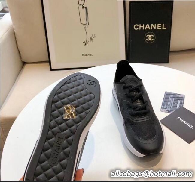 Trendy Design Chanel Calfskin & Mesh Sneaker G52106 Black 2020