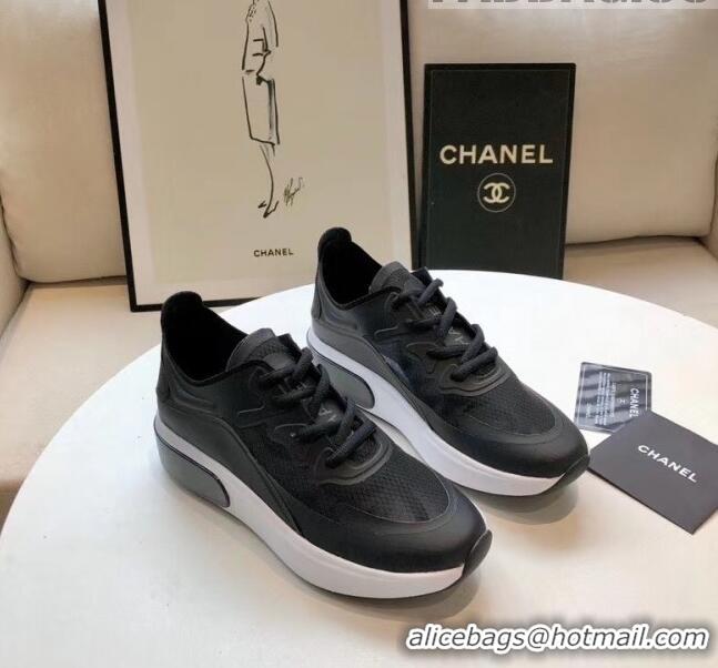 Trendy Design Chanel Calfskin & Mesh Sneaker G52106 Black 2020