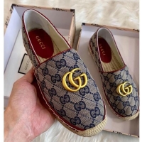 Cheapest Gucci GG Matelassé Canvas Espadrille G1410 Blue 2020