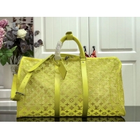 Classic Louis Vuitton Keepall Triangle Bandouliere 50 M45048 Yellow