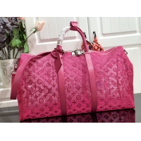 Spot Best Quality Louis Vuitton Keepall Triangle Bandouliere 50 M45048 Rose