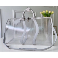 Free Shipping LOUIS VUITTON KEEPALL 50 M44474 TRANSPARENT BAG M44471