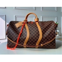 Top Quality Louis Vuitton Damier Ebene Canvas Keepall Bandouliere 50 M44474