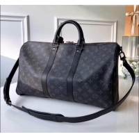 Wholesale Louis Vuitton Monogram Eclipse canvas Keepall 45 Bandoulière Bag M40569