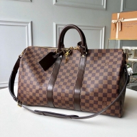 Top Design Louis Vuitton Damier Ebene Canvas Keepall Bandouliere 45 Bag N41428