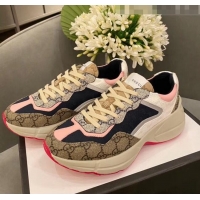 Unique Grade Gucci Rhyton GG Supreme Multicolor Sneakers G0801 Pink 2020