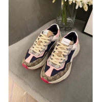 Unique Grade Gucci Rhyton GG Supreme Multicolor Sneakers G0801 Pink 2020