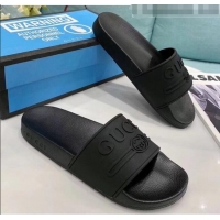 Popular Style Gucci Logo Rubber Slide Sandal 522887 Black 2020(For Women and Men)