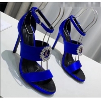 Buy Cheap Louis Vuitton Satin Madeleine Platform Sandal LV0651 Blue 2020