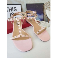 Shop Duplicate VALENTINO ROCKSTUD FLAT SANDALS VA8401 PINK