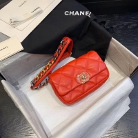 Good Product Chanel 19 Bodypack Sheepskin Leather AS1163 red