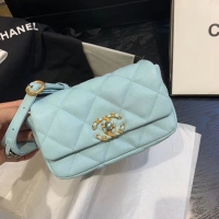 Trendy Design Chanel 19 Bodypack Sheepskin Leather AS1163 sky blue