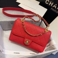 Low Cost Chanel Original Soft Leather Small flap bag AS1459 red