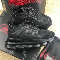 Buy Inexpensive Versace Chain Reaction Sneakers V5805 Black/Black