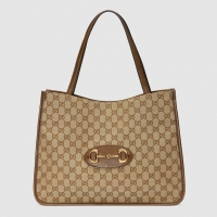 Top Quality Gucci 1955 Horsebit tote bag 623694 Brown