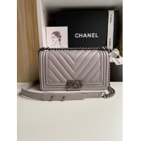 Discount Chanel Boy Flap Shoulder Bags Original Sheepskin Leather A67086 Gray