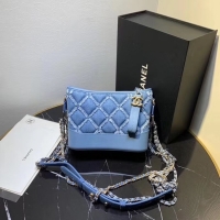 New Design Chanel gabrielle small hobo Denim bag A91810 light blue