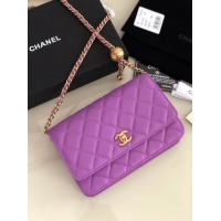 Discount Chanel Original Small classic Sheepskin flap bag AS33814 Lavender