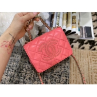 High Quality Cheap Chanel Lambskin flap bag AS1514 pink