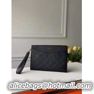 Best Price Louis Vuitton Original Monogram Empreinte Clutch bag MELANIE M68705 black