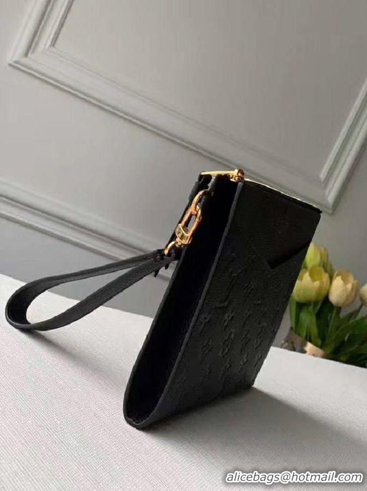 Best Price Louis Vuitton Original Monogram Empreinte Clutch bag MELANIE M68705 black