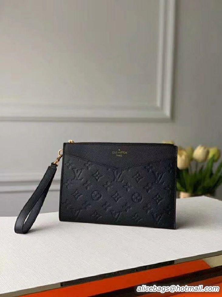 Best Price Louis Vuitton Original Monogram Empreinte Clutch bag MELANIE M68705 black