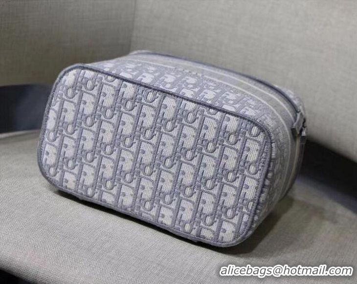 New Design Dior Vanity Case Bag in Oblique Embroidery CD1614 Gray