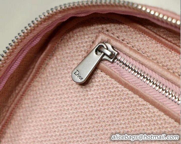 Best Quality Dior Travel Vanity Case In Cannage Canvas CD1615 Pink